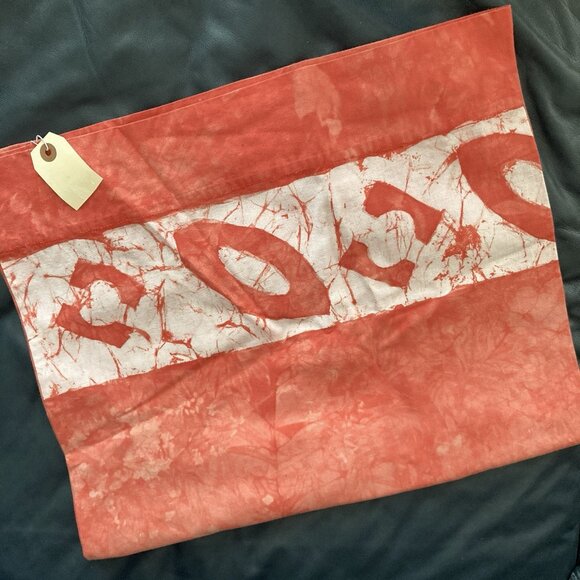 Vintage African Tie Dye Standard Pillowcase Handmade Tribal Fabric Art - Picture 4 of 11